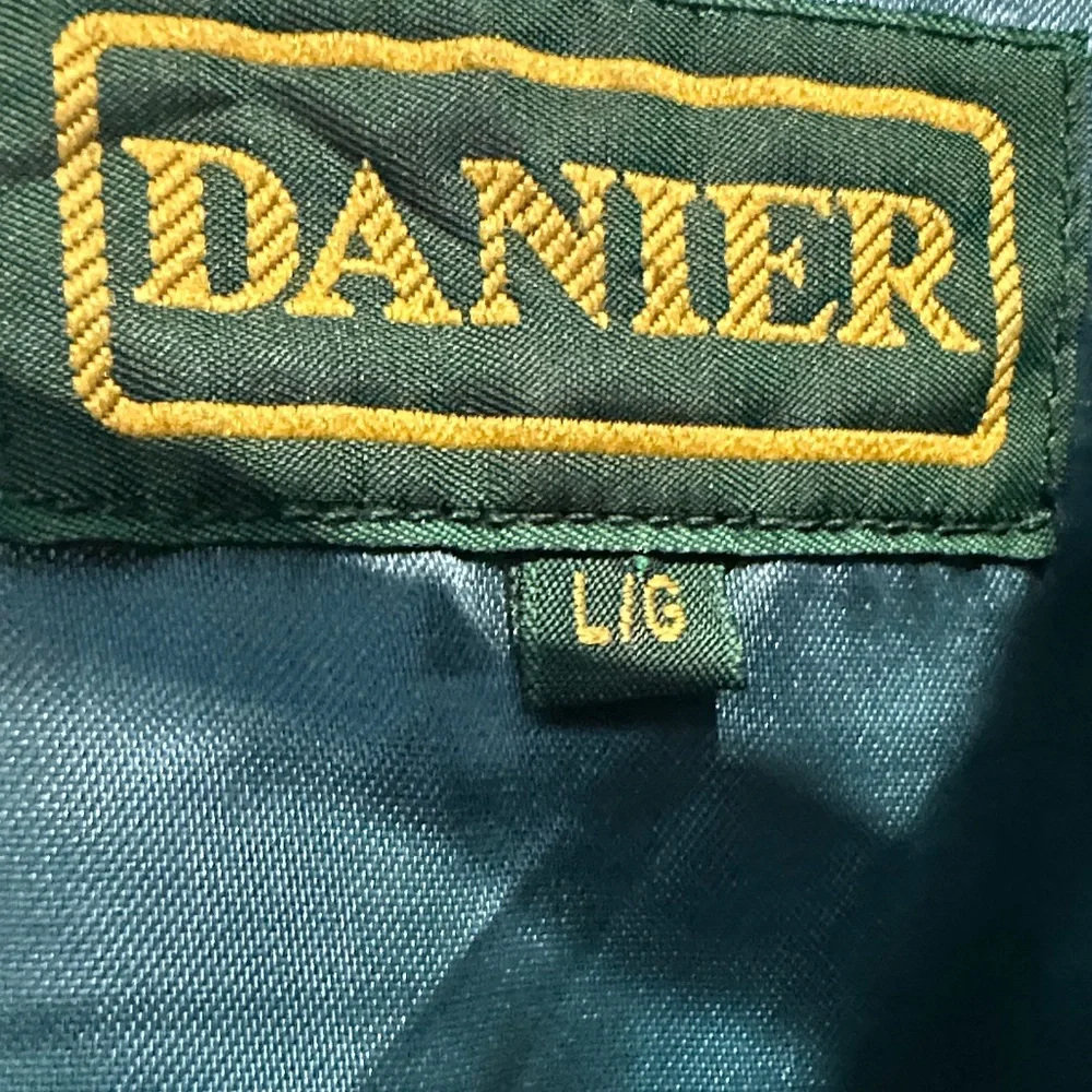 Danier Vintage Emerald Green Suede Leather Blazer Satin Lined Canada Large - Picture 2 of 10